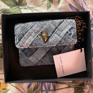 Kurt Geiger Denim Patchwork Crossbody Bag